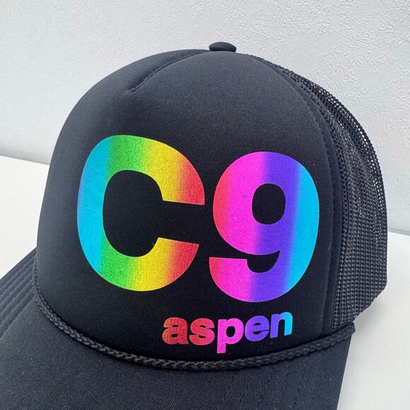 Famous CLOUD 9 Aspen Baseball Hat Metallic Rainbow OSFM Ski Mountain Party - Picture 4 of 7
